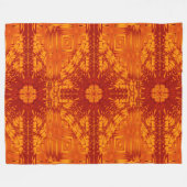 ボヘミアン火災の花139 フリースブランケット (正面(横))