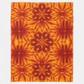 ボヘミアン火災の花234 フリースブランケット (正面)