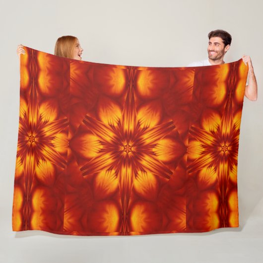 ボヘミアン火災の花74 フリースブランケット (インサイチュ)