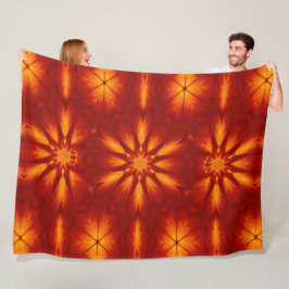 ボヘミアン火災の花75 フリースブランケット