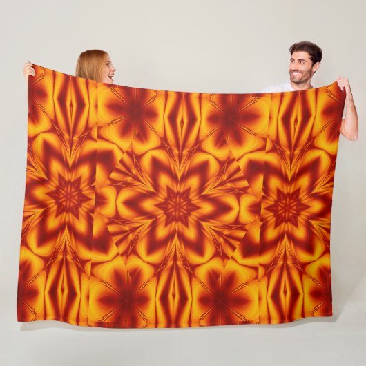 ボヘミアン火災の花76 フリースブランケット (インサイチュ)