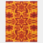 ボヘミアン火災の花76 フリースブランケット (正面)