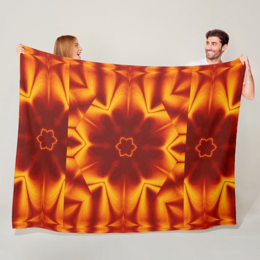 ボヘミアン火災の花77 フリースブランケット (インサイチュ)