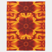 ボヘミアン火災の花77 フリースブランケット (正面)