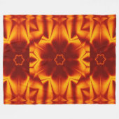 ボヘミアン火災の花77 フリースブランケット (正面(横))