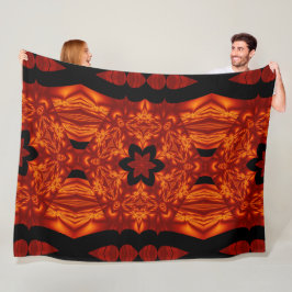 ボヘミアン火災の花78 フリースブランケット