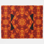 ボヘミアン火災の花79 フリースブランケット (正面(横))