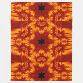 ボヘミアン火災の花81 フリースブランケット (正面)