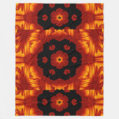 ボヘミアン火災の花82 フリースブランケット (正面)