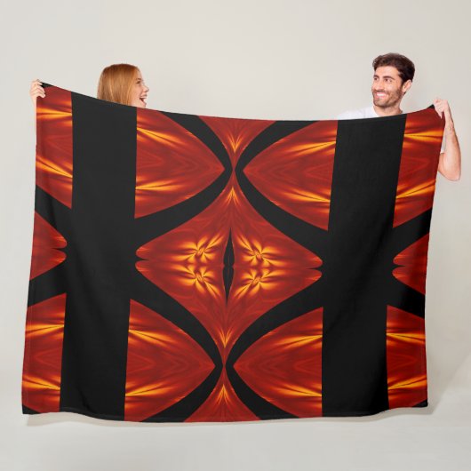 ボヘミアン火災の花83 フリースブランケット (インサイチュ)