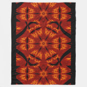 ボヘミアン火災の花84 フリースブランケット (正面)