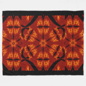 ボヘミアン火災の花84 フリースブランケット (正面(横))