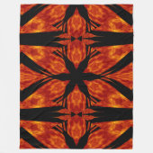 ボヘミアン火災の花86 フリースブランケット (正面)