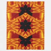 ボヘミアン火災の花88 フリースブランケット (正面)