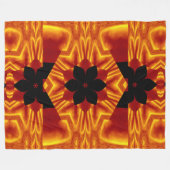 ボヘミアン火災の花88 フリースブランケット (正面(横))