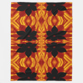 ボヘミアン火災の花89 フリースブランケット (正面)