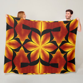 ボヘミアン火災の花91 フリースブランケット