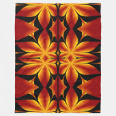 ボヘミアン火災の花92 フリースブランケット (正面)