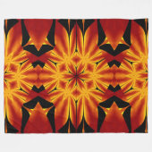 ボヘミアン火災の花93 フリースブランケット (正面(横))