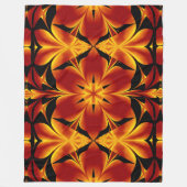ボヘミアン火災の花94 フリースブランケット (正面)