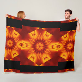 ボヘミアン火災の花95 フリースブランケット