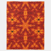 ボヘミアン火災の花96 フリースブランケット (正面)