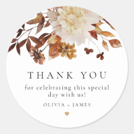 ボヘミアン焼きオレンジ秋フローラの好意 ラウンドシール