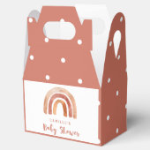 ボヘミアン焼けオレンジ色のレインボーベビーシャワー フェイバーボックス (オープン)