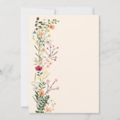 ボヘミアン牧草地ワイルドフラワーズ春スウィート16 招待状 (裏面)