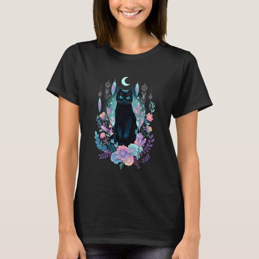 ボヘミアン猫 Tシャツ (正面)