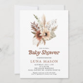 ボヘミアン男女兼用ベビーシャワー招待状 招待状 (正面)