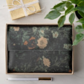 ボヘミアン白デイジーワイルドフラワー黒フローラ 薄葉紙 (ギフト)