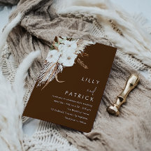 ボヘミアン白モダンフローラ結婚ズ