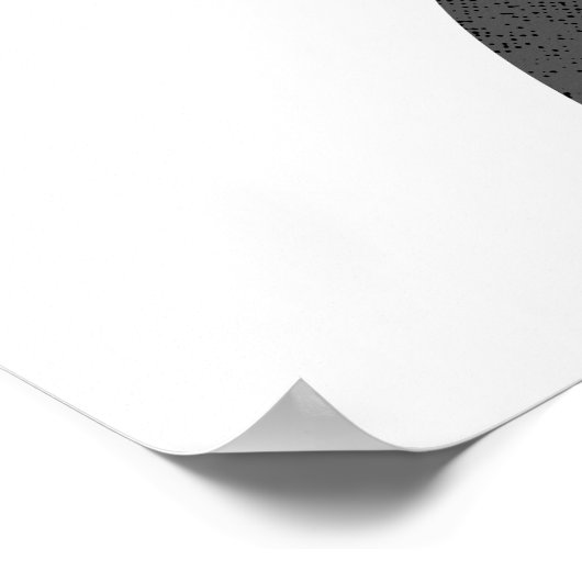 ボヘミアン白黒抽象芸術ウォールアート ポスター (角)