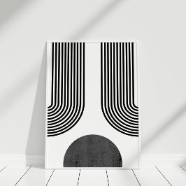 ボヘミアン白黒抽象芸術ウォールアート ポスター