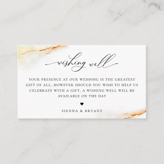 ボヘミアン砂漠の水の色結婚の願い井戸 エンクロージャーカード (正面)