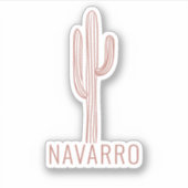 ボヘミアン砂漠サボテンのステッカー シール (正面)