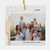 ボヘミアン砂漠サボテン写真セラミックオーナメント セラミックオーナメント (正面)