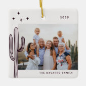 ボヘミアン砂漠サボテン写真セラミックオーナメント セラミックオーナメント (正面)