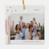 ボヘミアン砂漠サボテン写真セラミックオーナメント セラミックオーナメント (正面)