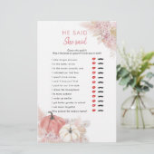 ボヘミアン秋のラブカボチャ彼は彼女が言った (スタンド正面)