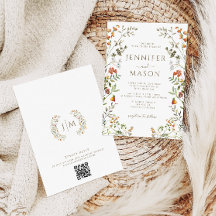 ボヘミアン秋の牧草地フラワーリース秋の結婚式