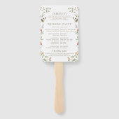 ボヘミアン秋の花秋の結婚式計画 ハンドファン (裏面)