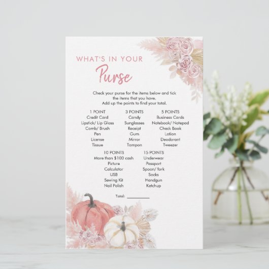 ボヘミアン秋インラブカボチャあなたの財布の中に何があるか (スタンド正面)