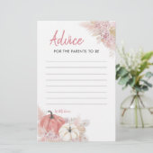 ボヘミアン秋インラブカボチャアドバイスカード (スタンド正面)