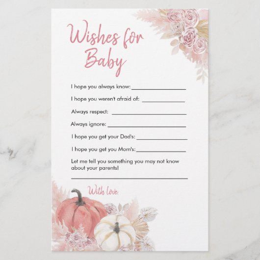 ボヘミアン秋インラブカボチャベビーを願う (正面)