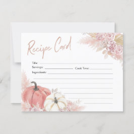 ボヘミアン秋インラブカボチャレシピカード 招待状