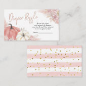 ボヘミアン秋インラブパンプキンおむつラッフル エンクロージャーカード (正面/裏面)