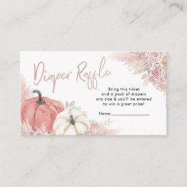 ボヘミアン秋インラブパンプキンおむつラッフル エンクロージャーカード