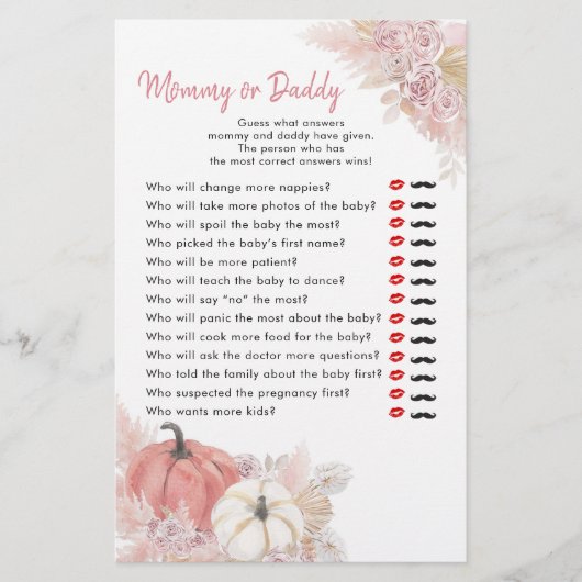 ボヘミアン秋インラブパンプキンママまたはパパ (正面)